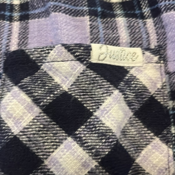 Justice XS 5/6 Flannel Girls hoodie. - Picture 2 of 6